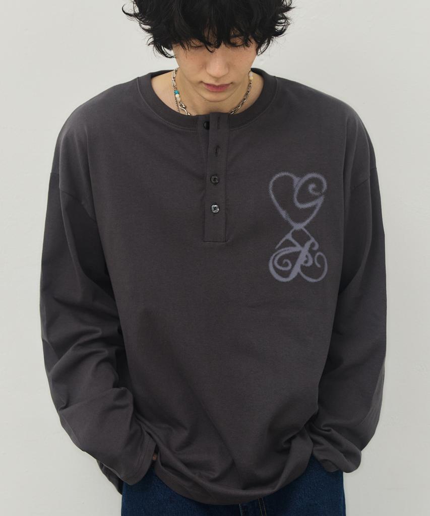 GRAVER [Unisex] All That Henley Neck Long Sleeve T-Shirt_2 Colors