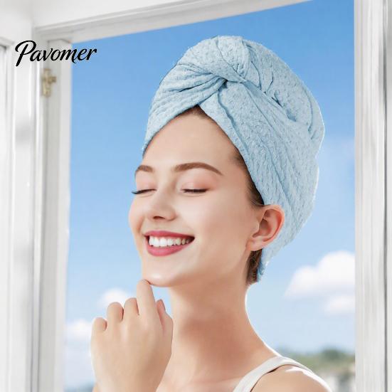 Quick Dry Hair Wrap Microfiber Towel for Women, Fast Drying Waffle Turban Absorbent Women Wraps, Large Thick Anti Frizz Shower Wet Lightweight