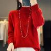 Women Sweater 100% Wool MODERN NEW SAGA Turtleneck Knit Pullover Thick Winter Jumpers Female Knit Tops