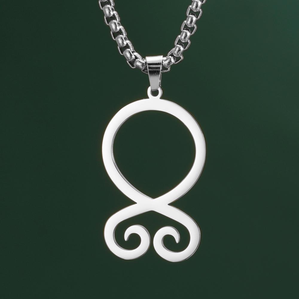 Dawapara Rune of Protection Troll Cross Necklace Trollkors Nordic Magical Symbol Scandinavian Amulet Stainless Steel Jewelry