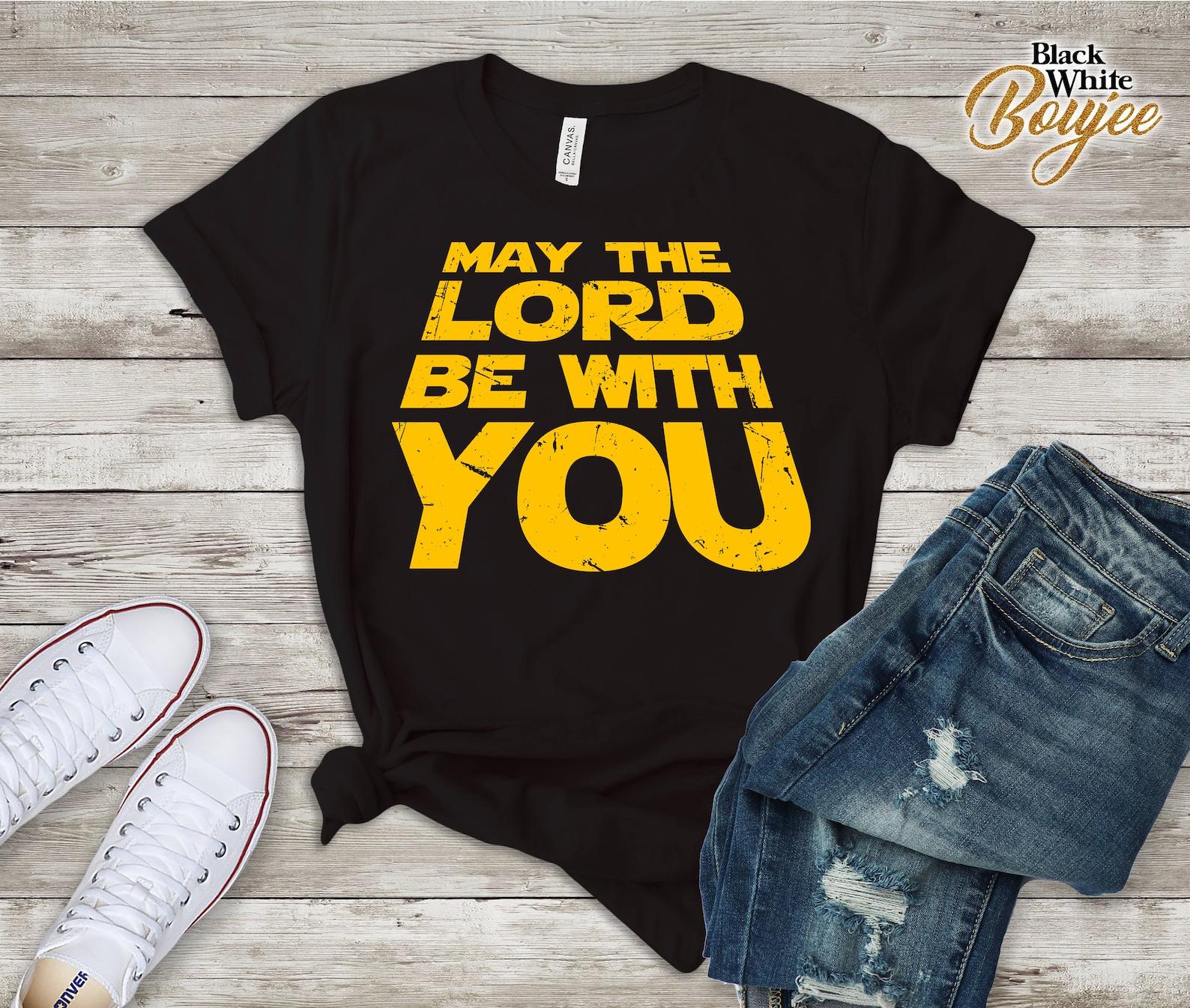 May the Lord be with You Shirt/ Christian T-Shirt/ Amazing Christian Gift/ God Faith T-Shirt/ Religious Shirt/ Cute Christian Tee L