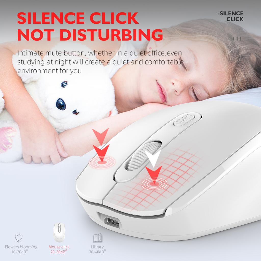 New M107 Rechargeable 2.4G Wireless Mouse Silent Laptop Desktop Office Mouse
