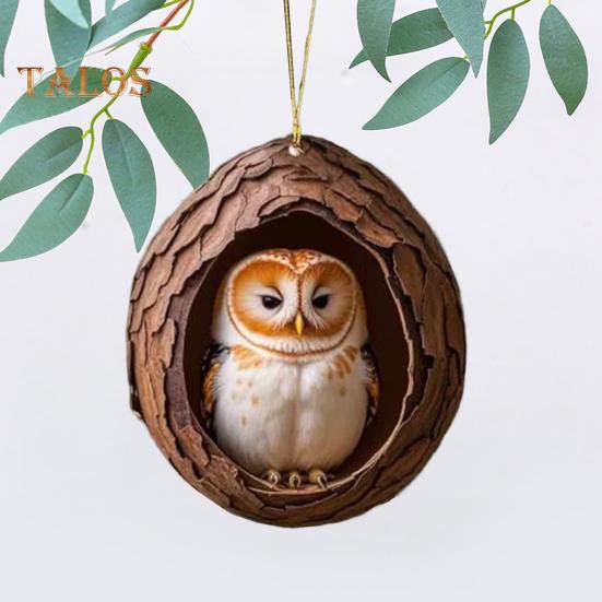 Weihnachtsschmuck mit Tiermotiv, 2D-Acryl, Cartoon-Waldtier, Weihnachtsbaum-Hängedekoration für die Feiertage und zu Hause