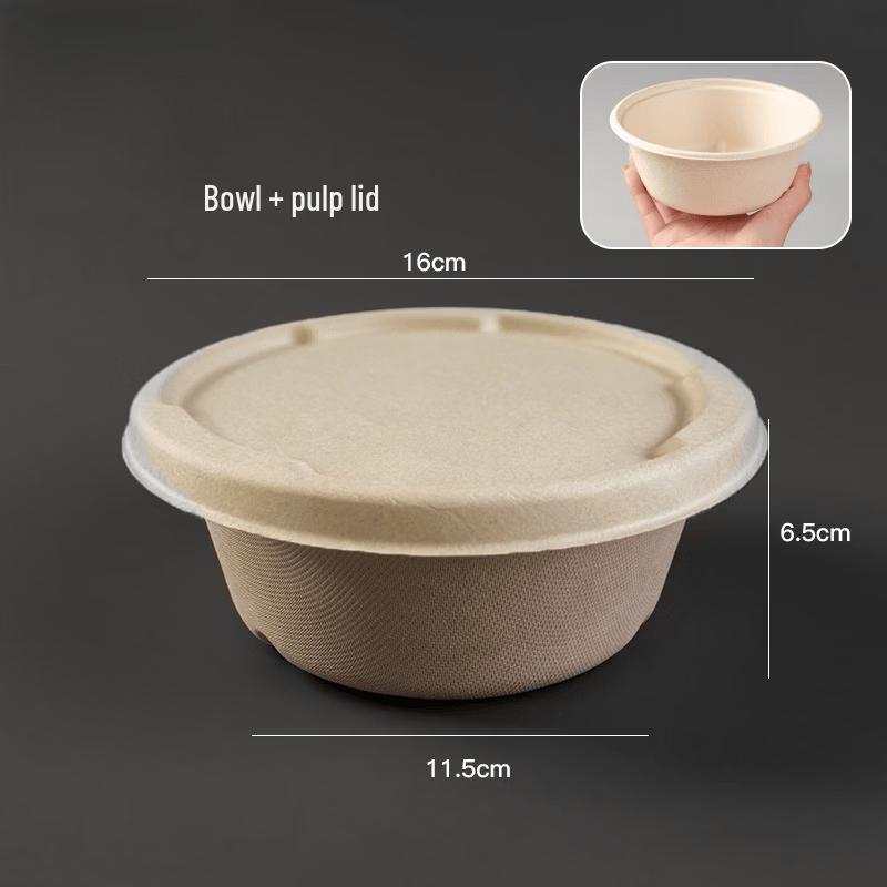 Degradable 750ml Extra Thick Paper Bowls with Lids