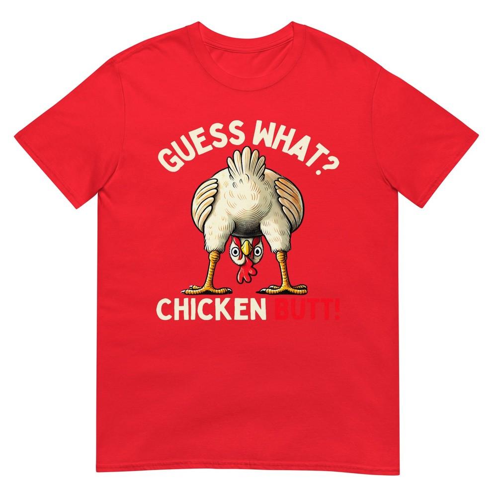Funny Chicken Graphic Tee Unisex Unisex Kids Chicken Butt TShirt S