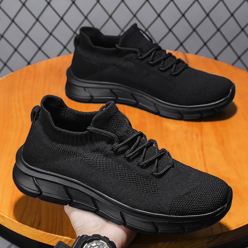 

Летняя мужская повседневная обувь, удобная сетчатая обувь для мужчин и женщин, унисекс, легкие и удобные мокасины, кроссовки, большой размер 44, 45, 46 36 чёрный