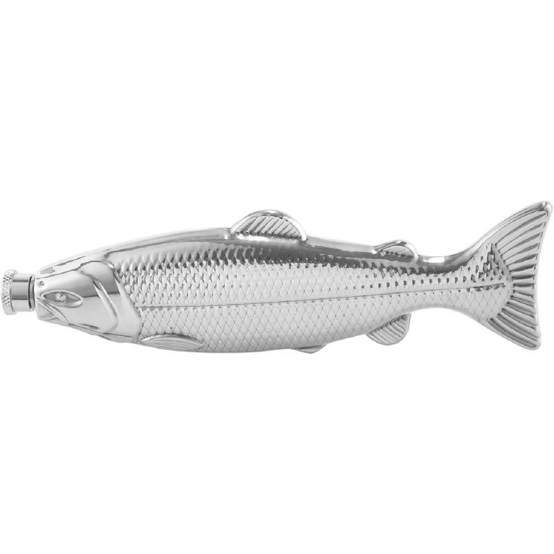 4.5 унции Нержавеющая сталь Оригинальная Мини-фляжка 304 В форме рыбы Фляжка для спиртного Подарочный набор Лазерная Портативная Мужская Для улицы Фляжка для алкоголя