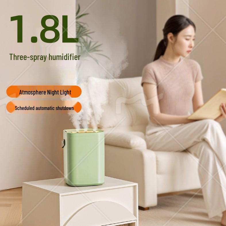 USB Large Capacity Night Light Humidifier - Three Mist Levels for Home, Dormitory, Bedroom, and Office