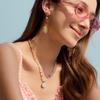 Youthway Freshwater Pearls & Red Onyx  Dangle Earrings Summer Ocean Style Stainless Steel Waterproof Jewelry Accessories
