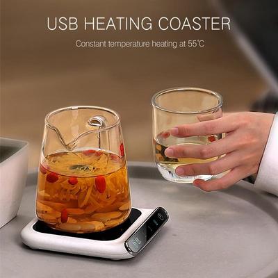 Calentador de Taza de Café USB Portátil Uso Hogar Oficina 3 Ajustes de Temperatura 5V Mini Calentador Eléctrico de Placa Posavasos