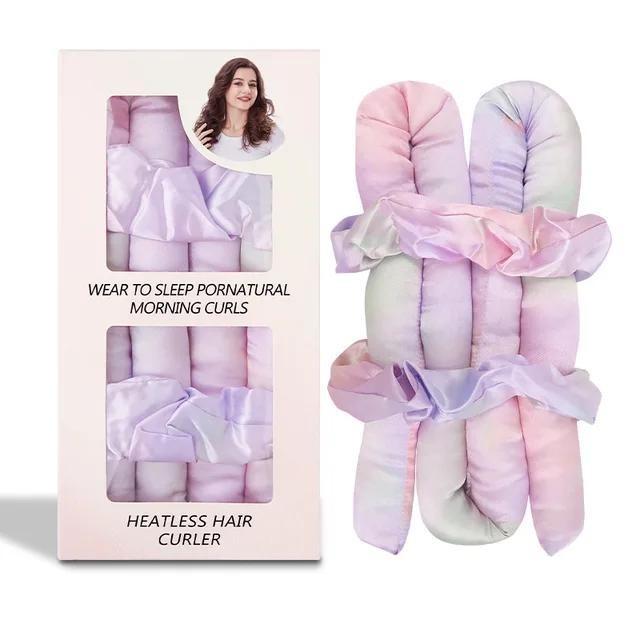 Heatless Curling Rod Set Headband No Heat Silk Curls Ribbon Hair Rollers Hair Curlers To Sleep In Sleeping Soft Headband Styling