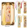 Mucha Retro Style Book Page Holder Metal Book Page Marker Portable Reading Book Paper Clip  Writers