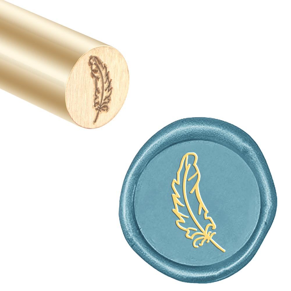 

1pc Wax Seal Mini Brass Column Stamp Moon Fairy Butterfly Feather Mushroom pattern 15mm Sealing Wax Stamps Sealing Stamp
