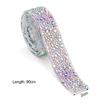 Colorful Self-Adhesive Rhinestone Arts Crafts Sewing Accessories Crystal Rhinestone Sticker 2cm 1 Yard DIY Trim Tape