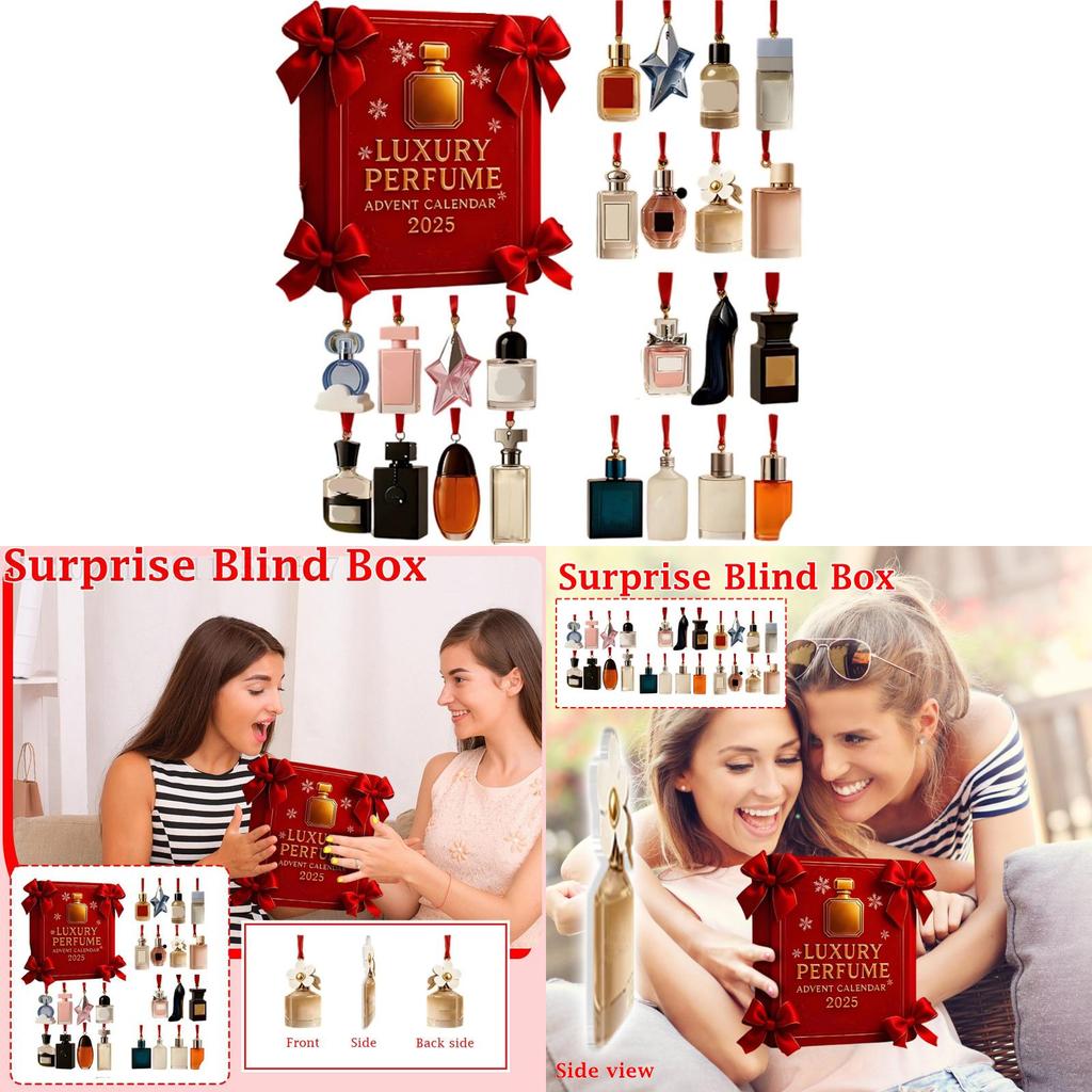 Perfume Christmas Advent Calendar With Acrylic Hangings For Holiday Gifts And Celebrations