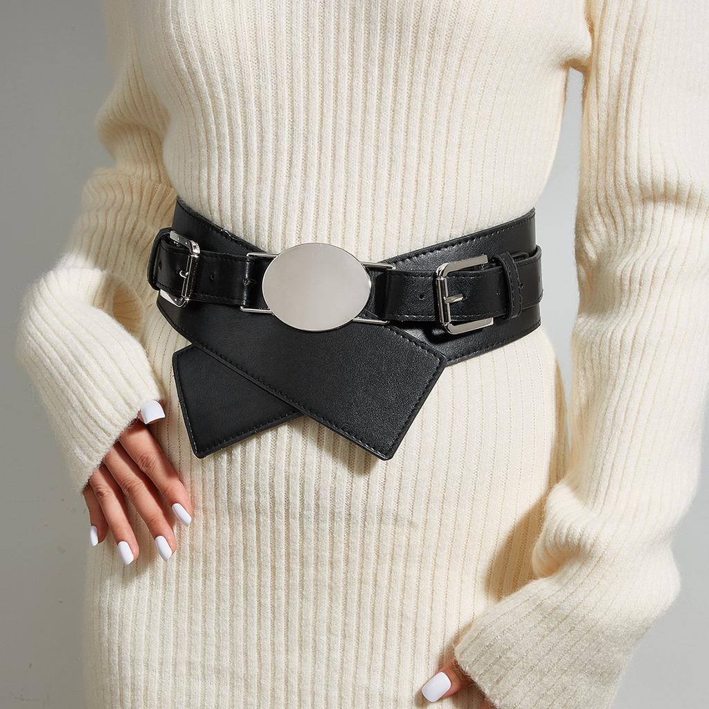 Womens Cummerbundle Cipri Waist Belt Oval Metal Buckle Accessories Clothing