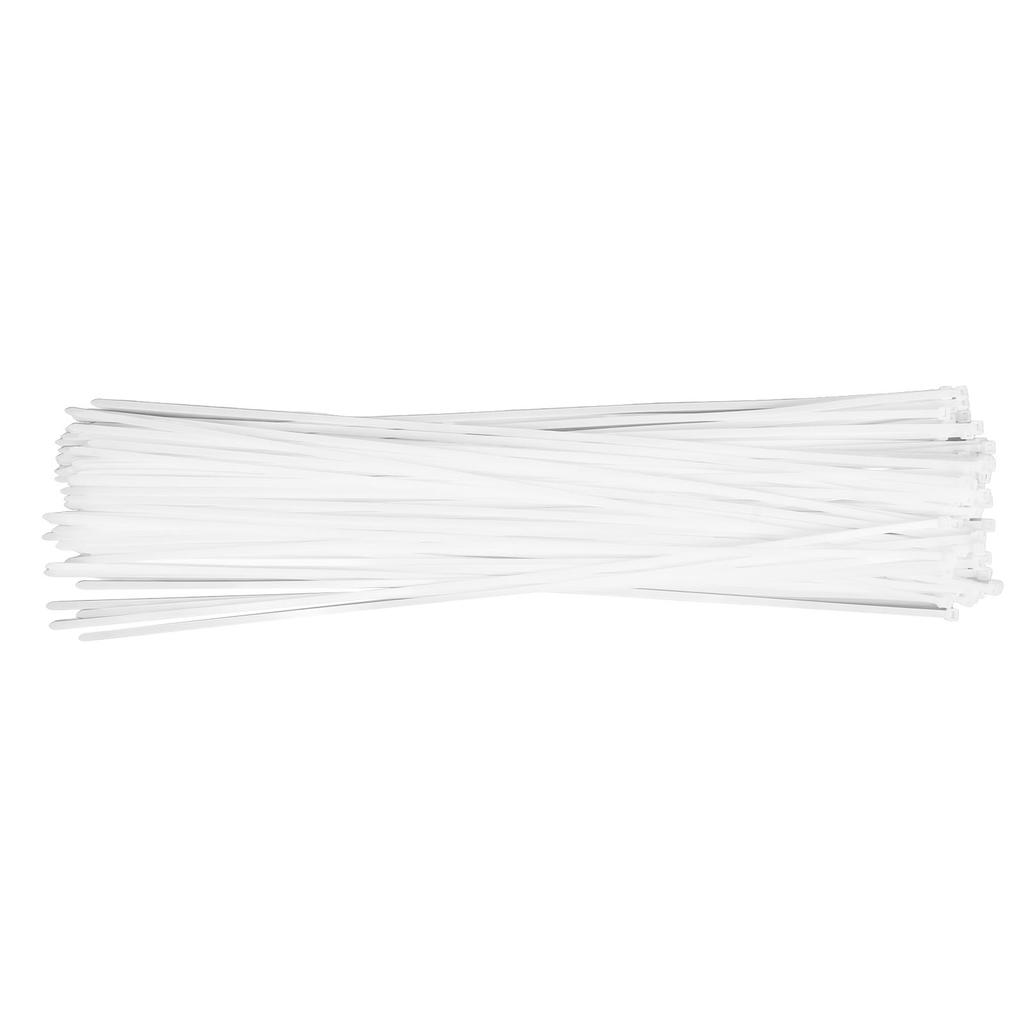 100 Stück Kabelbinder Heavy Duty 250 lbs Zugfestigkeit Selbstverriegelnd Nylon-Kabelbinder für Innen Außen Weiß