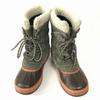 Vintage 80er/90er Jahre/LL Bean/Leder-Schneestiefel/21,5 cm/Khaki/Wasserdicht/Outdoor/US-Marke(GEBRAUCHT)