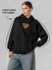 Leopard Print Heart Graphic Hoodies Men Women Casual Sweatshirt Oversized Y2k Harajuku Fleece Warm Tracksuit Female Male Clothing