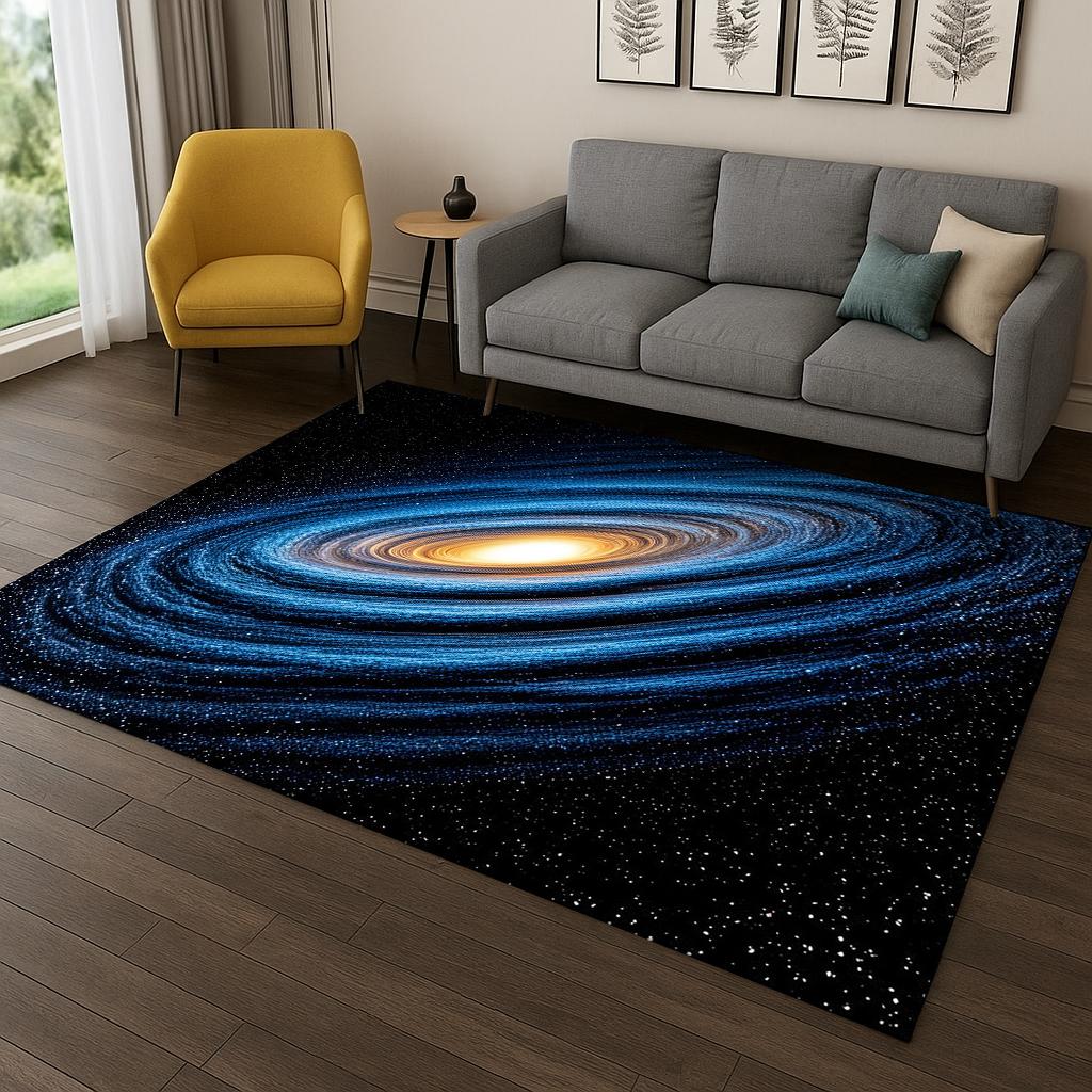 

Milky Way Planet Universe Galaxy Space Carpet Rug for Living Room Sofa Home Bedroom Doormat Kitchen Decor,Playroom Non-slip Mat 40x60cm