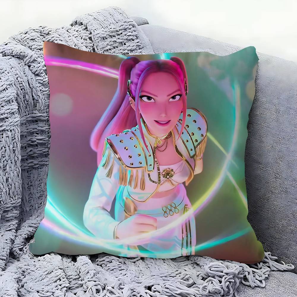 

KPop Demon Hunters Mira Cushion Cover 30x50 Polyester Sofa Cushions Decorative Throw Pillows Home Decoration Pillowcover 16x16Inch