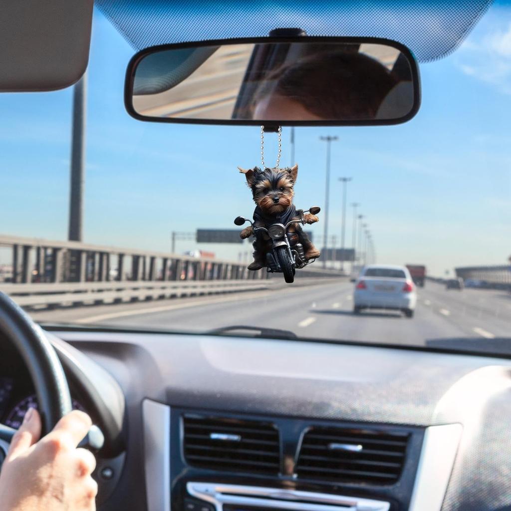 Dog Car Decoration, Car Mirror Decoration Dog | Decorative Car Accessories, 2D Acrylic Track