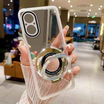 Custodia per telefono per Realme 12 Lite 12 Pro Plus P1 Pro 5G Trasparente Antiurto Cover Morbida con Supporto Magnetico Pellicola Protettiva Completa per Fotocamera