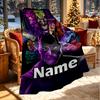 Custom Name Personalized Batman Print Blanket, Home Decor, Bedroom, Sofa, Camping, Couch, Gifts for Birthday Christmas