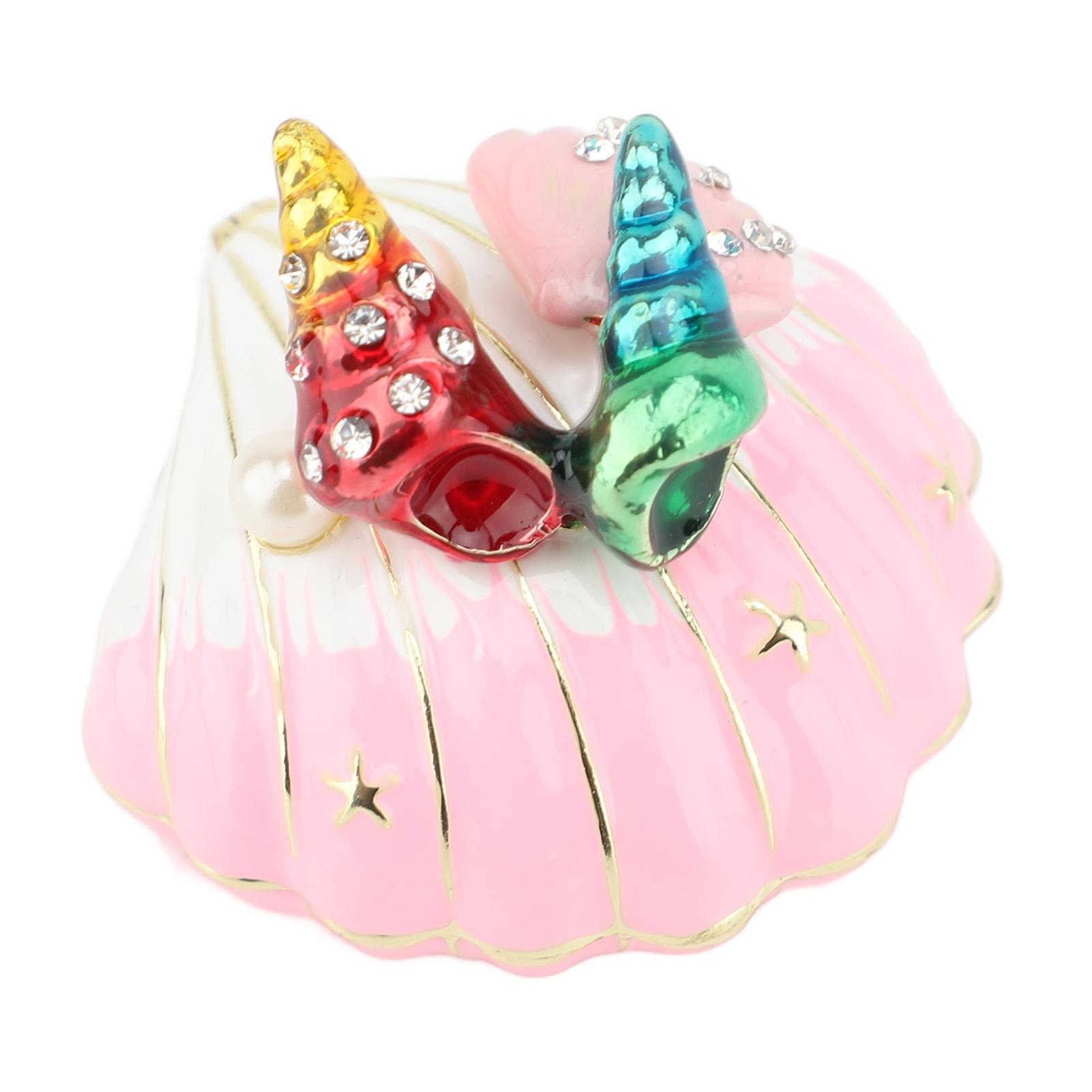 Hand Painted Trinket Box Enamel Vintage Hinged Metal Jewelry   Decorative S   Trsure Box Home Decor