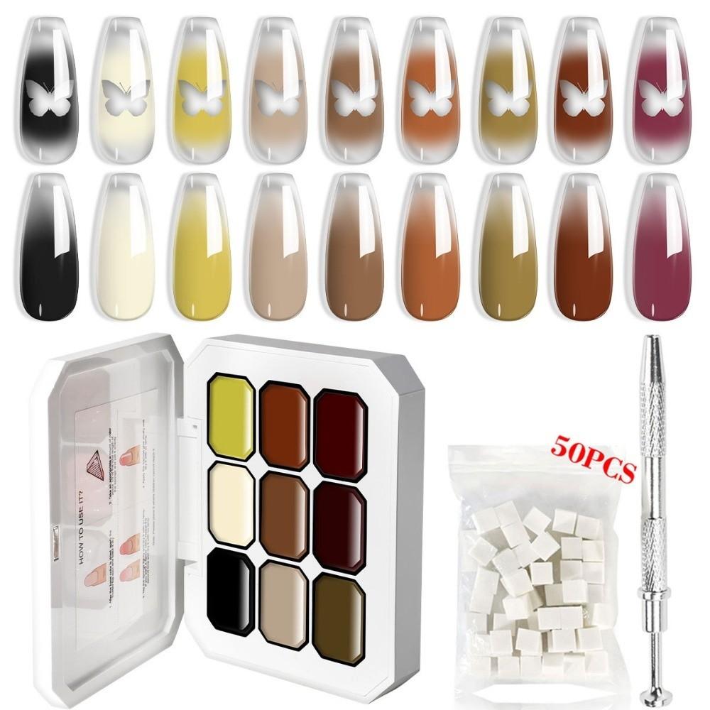 Sponge pentru Nail Art Foarte Saturat Gel cu Pigment Culoare 4/9/12 Culori pentru Unghii DIY Nail Art