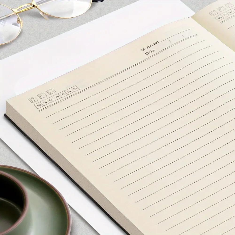 Soft Leather A5 Notebook Retro Work Meeting Record Book Sketchbook Business Notebook  Home