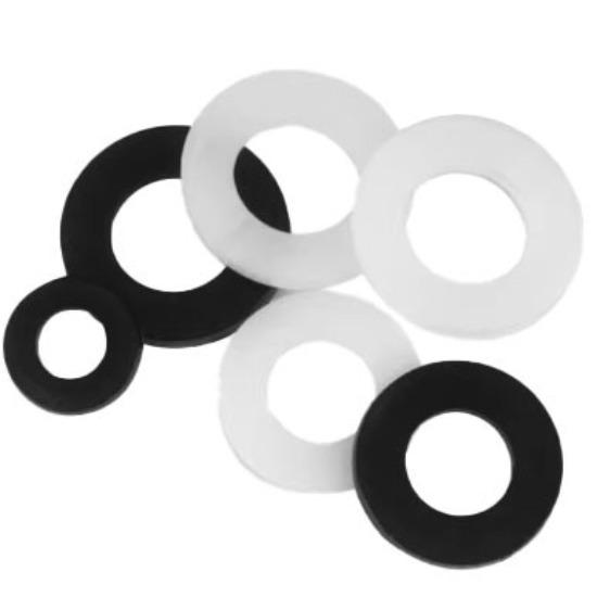 700Pcs Black and White Nylon Flat Gasket Set, Black Insulating Gasket, White Plastic Gasket Box.