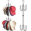 360-Degree Rotating Hat Hook Organizer Rack Rustproof Corrosion Resistant Strong Load-bearing Baseball Caps Organizer Hat Rack