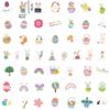 50PCS Cute Easter Stickers, Waterproof Bunny Egg Decals for Party Gifts, Phone Laptop Water Bottle Decor, Festival DIY Crafts