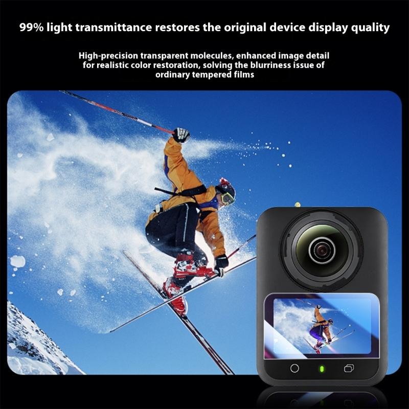 Tempered Film Screen Protector For OSMO360 Camera Claritys AntiScratch 9H Hardness Hydrophobic Coating Easy Installation