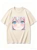2026 New Unisex Crew Neck Casual Short Sleeve Square Frame Blushing Close Up Alisa Mikhailovna Kujou Anime Print TShirt
