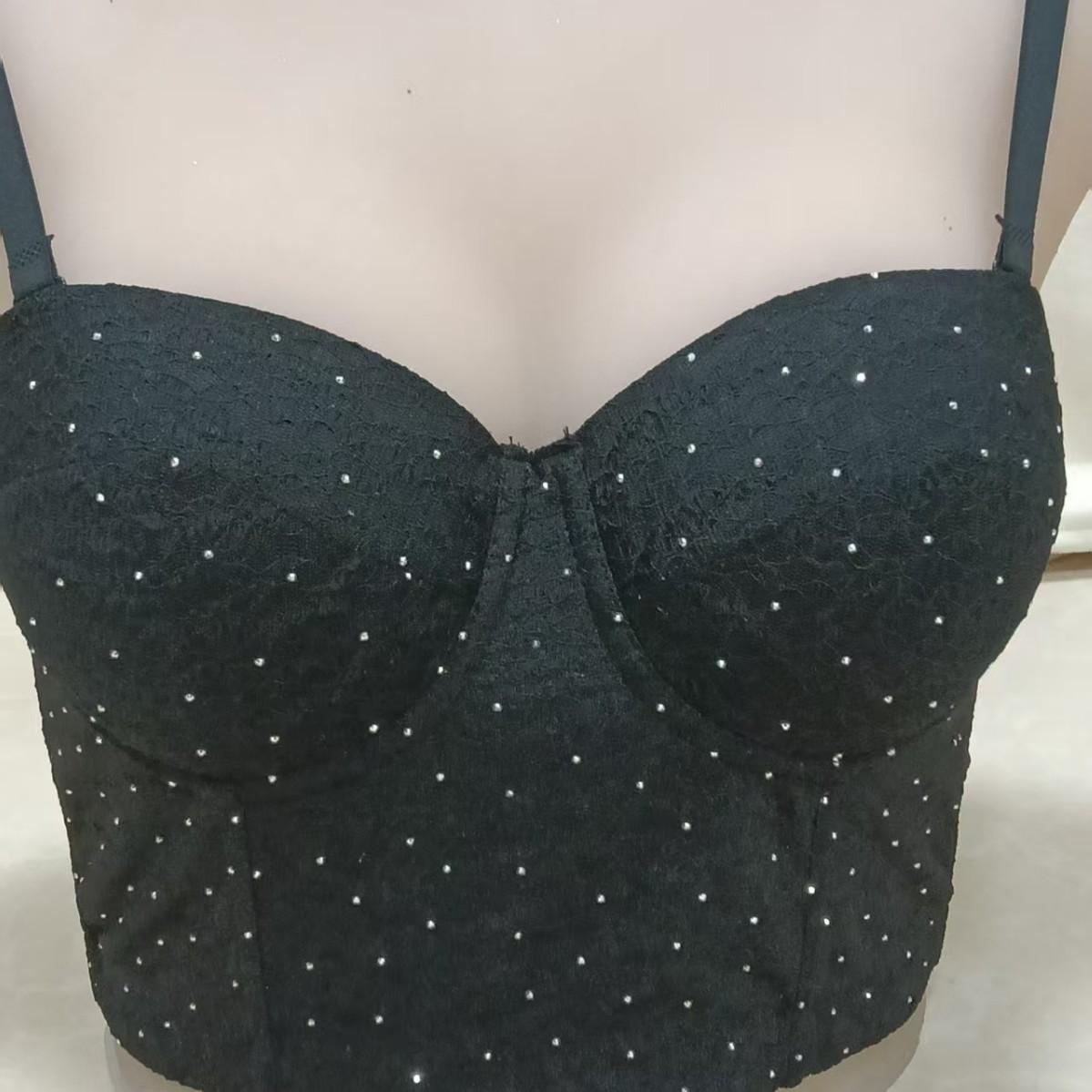 

Sexy style fishbone bra, open button slim fit, tube top, Spice girl suspender vest top 34