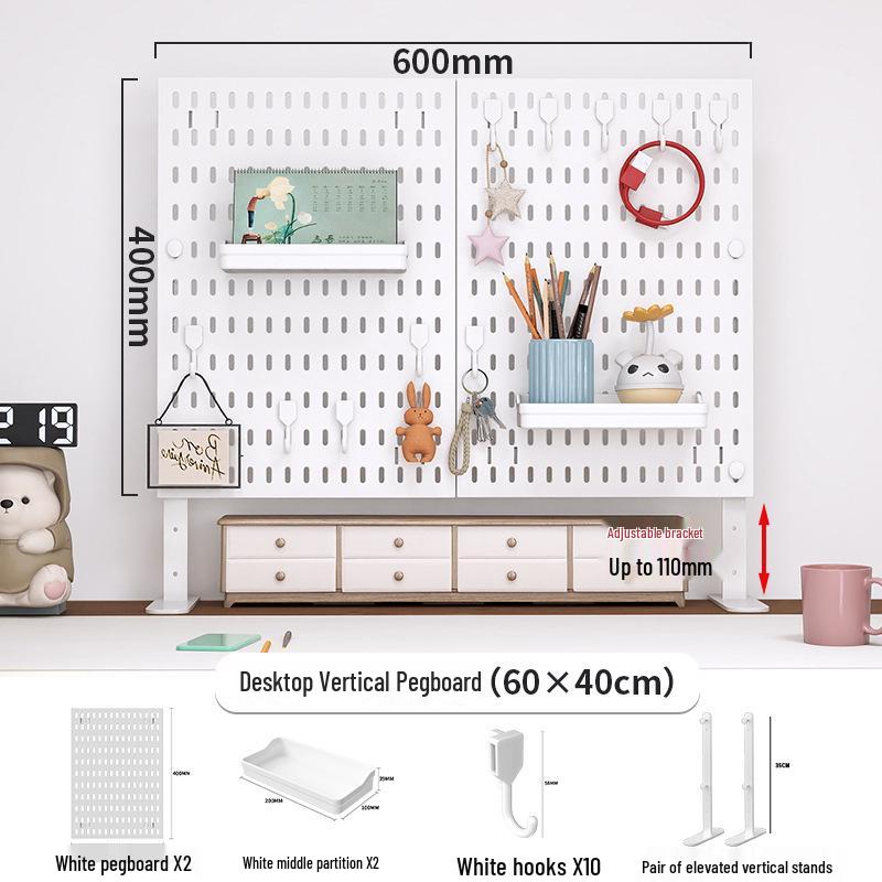 Desktop DIY Pegboard: Large Accessory Holder for Office or Home Desk, Clamp-Standing Storage, Hanging Rack, Countertop Decoration Display.