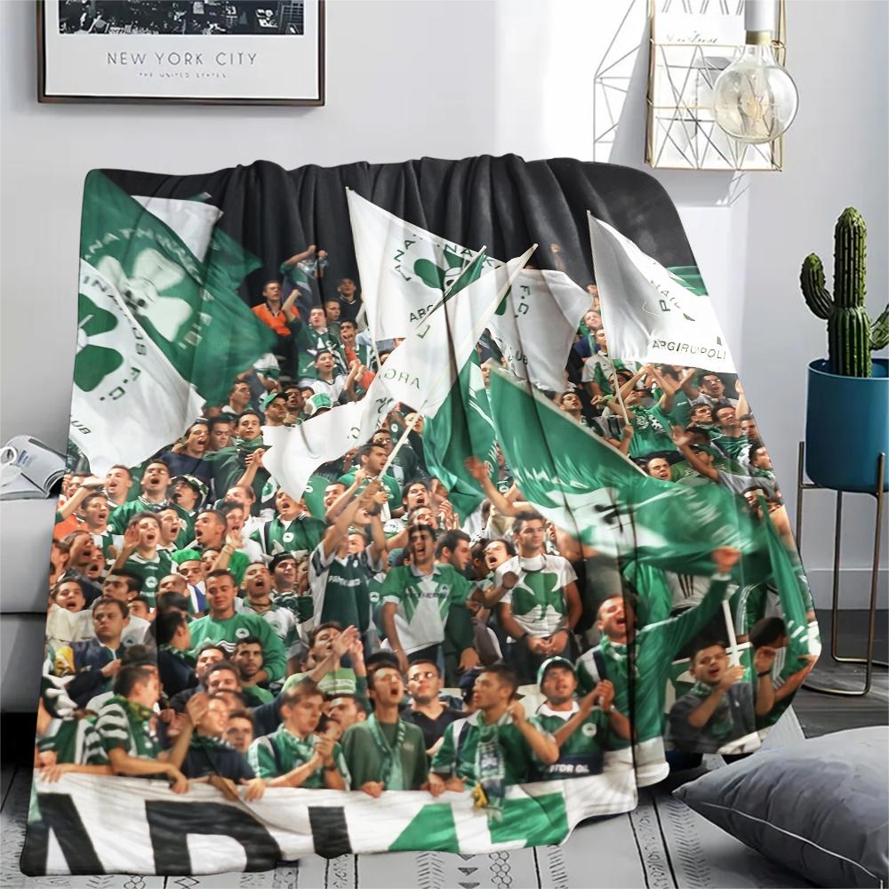 

Panathinaikos FC,pattern Flannel Blanket, High quality Comfortable for All Seasons, Home Decor, Warmth and Comfort, Perfect for Gifts. 80cm x 120cm