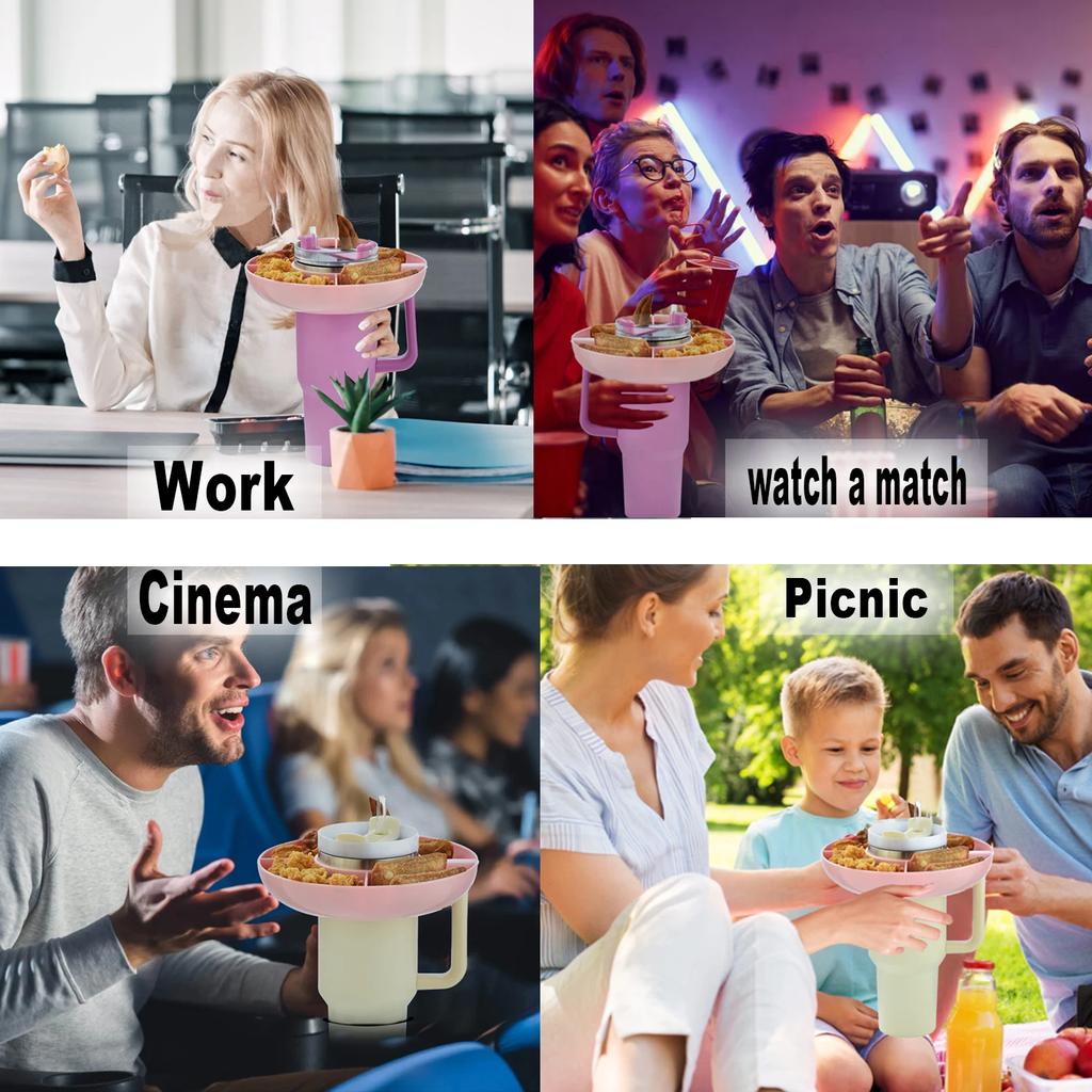 Silicone Snack Bowl Food Grade Reusable Snack Ring Lightweight Candy Tray Snack Dispenser Fruit Candy Tray Container Food Tray