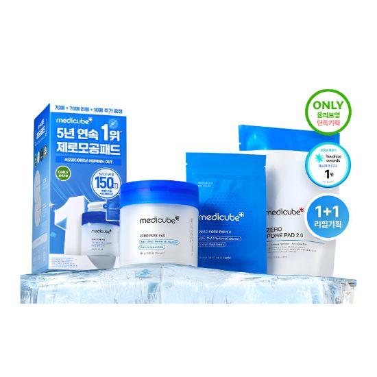 Medicube Zero Pore Pad Exfoliating Toner Pad Pore Care Facial Pad Set 150 Sheets