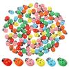 100 Pièces Autocollants Mini Abeilles Coccinelles en Bois Auto-adhésifs Colorés Coccinelle Peinte Bricolage Scrapbooking Décoration Fête de Jardin Maison