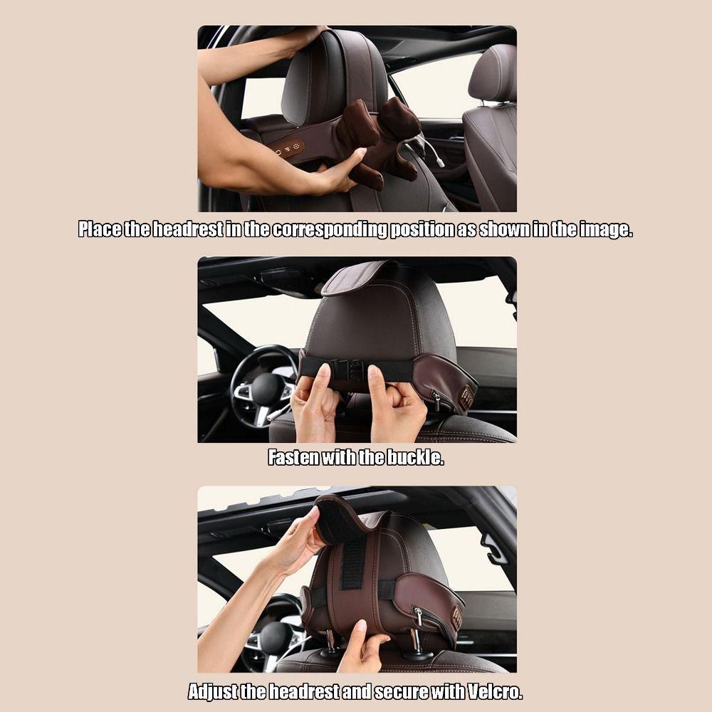 Multi-functional Car Massage Pillow Heated Cervical Massage Tool for Vehicle Home Office
