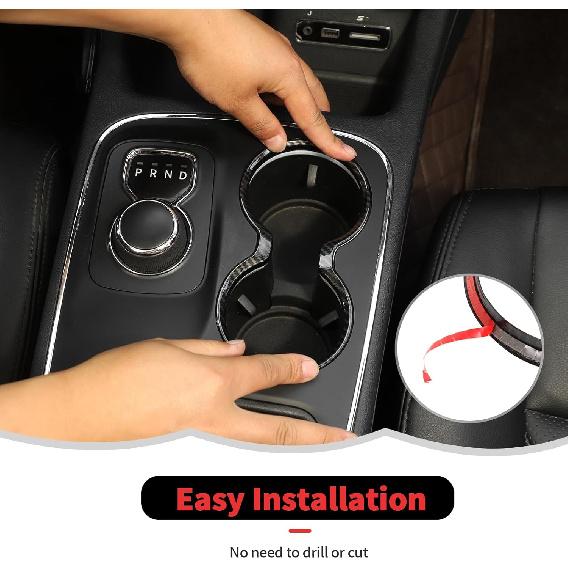 

RT-TCZ Накладка на рамку подстаканника из углеродного волокна Декоративные аксессуары для интерьера для Dodge Durango 2011-2024