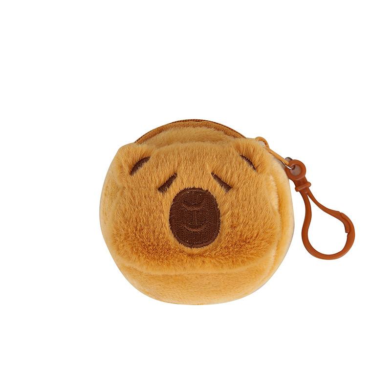 New Capibala Coin Purse Cartoon Mini Plush Capybara Pendant Portable Headset Bag Coin Storage Bag