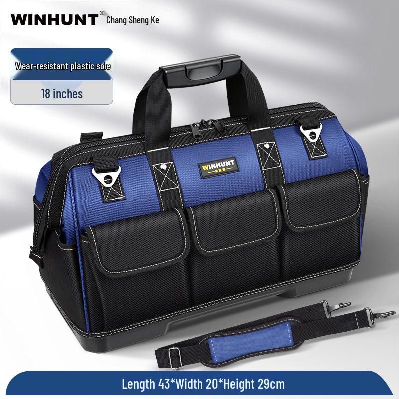 Sturdy Hydroelectric Durable Canvas Tool Bag - Thickened, Wear-Resistant, Multi-Function Hardware Storage