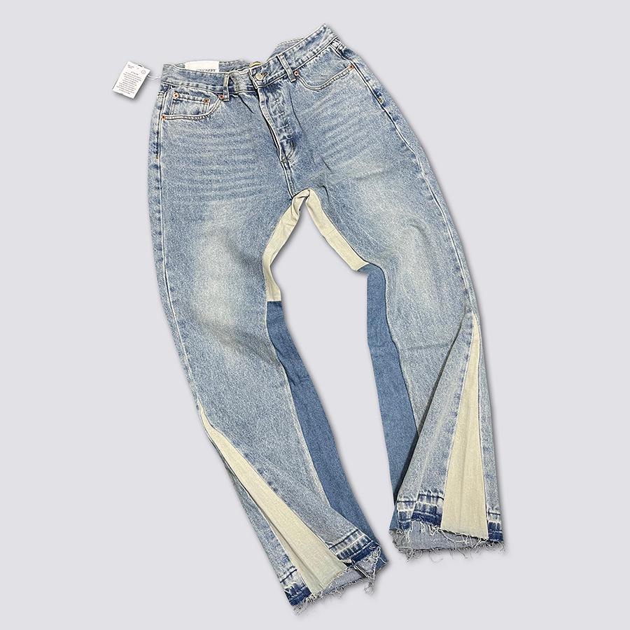 Original Tag GA Washed Distressed Patchwork Flare Jeans