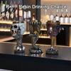 Dark Style Barware Horrible Resin Stainless Steel Skull Goblet, Retro Skeletal Wine Gothic Collectible Skeleton Mug Cocktail Glasses, Vintage