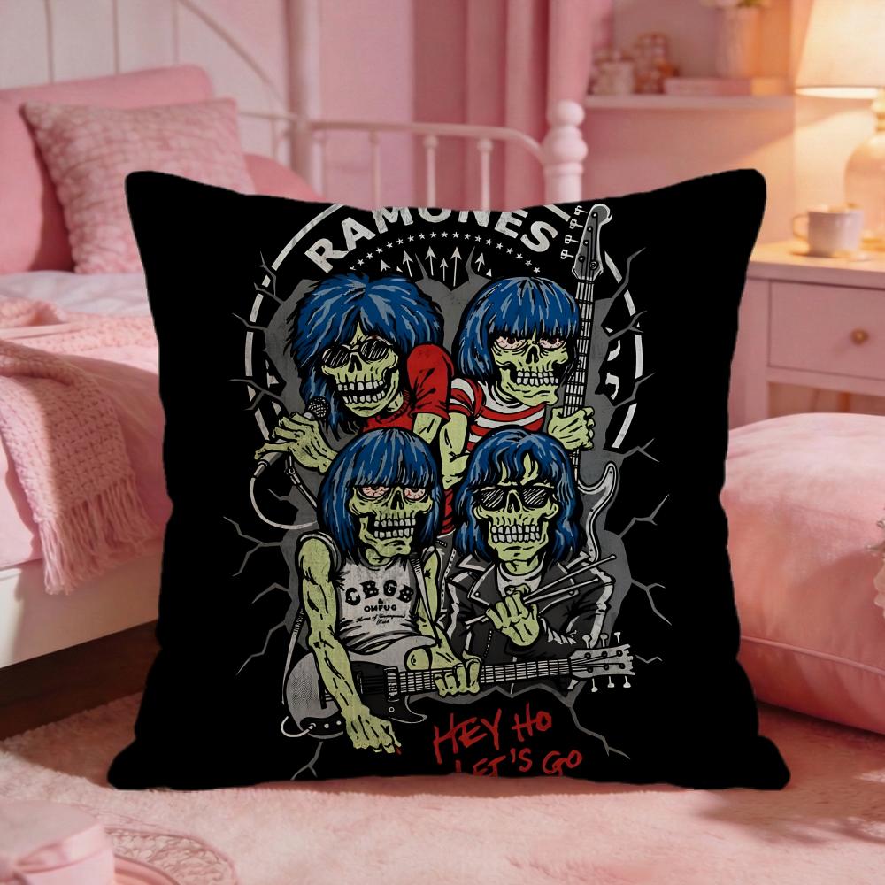 Band Ramones Cushion Cover Premium Comfort Reversible Pillow Cove Two In One Design For Any Room  Car Interior