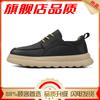 Men's Low-Top Casual Leather Shoes Vintage British Style Lightweight Soft Bottom Outdoor Work Shoes Spring Autumn Season